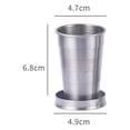 thumbnail image 2 of HOZADOIE The Cup Home Essentials Steel Travel Telescopic Collapsible Shot Glass Emergency Pocket Cup, 2 of 5