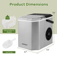 thumbnail image 3 of Costway Countertop Ice Maker Portable Ice Making Machine 6-13 Mins 9 Ice 26.5 lbs/24 Hrs Silver, 3 of 10