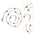 thumbnail image 2 of 1pc Delicate Anti-Lost Glasses Mask Bead Chains Anti-Skid Cheery-designed Strap, 2 of 8