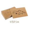 thumbnail image 5 of Inkdotpot 50 Blank RSVP Cards,RSVP Postcards No Envelopes Needed,Rustic Kraft Script Style Print Response Card,RSVP For Wedding,Baby Shower,Bridal Shower, 5 of 5