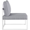 thumbnail image 2 of Modway Fortuna Chaise Moderne d'Extérieur Sans Accoudoirs en Aluminium, Blanc/gris, 2 of 3