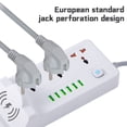 thumbnail image 4 of Multi Usb Port Us Standard 110V Two Pin/Three Pin Plug Multifunctional Socket with 6 Usb Ports and Wireless Charging Plugs with Usb Ports, 4 of 8