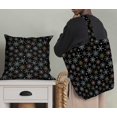thumbnail image 5 of Soimoi Black Modal Satin Fabric Snow Flakes Floral Print Sewing Fabric Yard 42 Inch Wide, 5 of 5