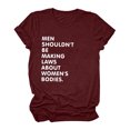 thumbnail image 2 of Pompotops T-Shirt Décontracté à Manches Courtes pour Femmes avec Imprimé Lettre, 2 of 6