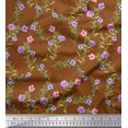 thumbnail image 1 of Soimoi Modal Satin Fabric Dot,Leaves & Floral Print Sewing Fabric Yard 42 Inch Wide, 1 of 3