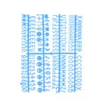 thumbnail image 3 of Uxcell Felt Letter Board Letters Numbers Symbols 3/4 inch Blue Alphabet Message Board Changeable, 3 of 6