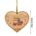 thumbnail image 3 of Cqxid Hangs Under $5 Book Lovers Heart Decorations Reading Books Christmas Decorations Librarian Books Decorations Books Stack Pendants, 3 of 7