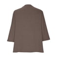thumbnail image 4 of Plebaso Womens Plus Size Tops 3/4 Sleeve V Neck Casual T Shirts Loose Solid Color Button down Blouses Tees, 4 of 7