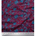 thumbnail image 1 of Soimoi Rayon Fabric Floral & Leopard Animal Skin Decor Fabric Printed Yard 42 Inch Wide, 1 of 3