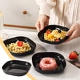 thumbnail image 1 of PEONAVET Black Plates Plates W 5.7Inch X L 5.7Inch Impregnable Dinner Plates Dishwasher Microwave Safe Plastic Plates Reusable Lightweight Plates For Kitchen Or Camping, 1 of 6
