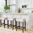 thumbnail image 2 of Nathan James Hylie Nailhead Wood Pub-Height Kitchen Counter Bar Stool 24", Gray/Dark Brown, 2 of 2