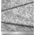 thumbnail image 2 of Soimoi Polyester Crepe Fabric Leaves & Floral Block Print Fabric by Yard 52 Inch Wide, 2 of 3