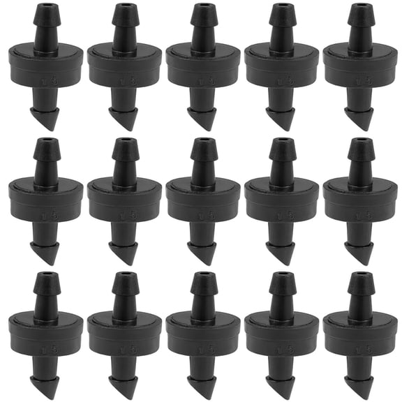 Unique Bargains Dripper de Compensation de Pression Émetteur de 10l / H 2.6GPH pour Jardin Pelouse Goutte à Goutte Irrigation Tuyau de Fer Barbelé Connecteur Noir 50pcs