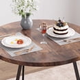 thumbnail image 2 of 3-Piece Dining Table Set for 2, Round Kitchen Table & Upholstered Chairs, Perfect for Small Spaces, Apartments, Studios & Breakfast Nooks - Space-Saving Cozy Seating, Retro, 2 of 9