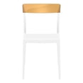 thumbnail image 3 of Siesta ISP091-WHI-TAMB Flash Chaise de Salle à Manger Blanche Ambre Transparent - Ensemble de 2, 3 of 10