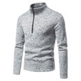 thumbnail image 2 of CEHVOM Chemise Décontractée à Col Roulé avec Fermeture Éclair pour Hommes, 2 of 8