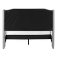 thumbnail image 2 of Monarch Specialties Bed, Queen Size, Platform, Bedroom, Frame, Upholstered, Linen Look, Metal Legs, Grey, Chrome, Transitional, 2 of 7