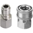 thumbnail image 1 of Ensemble Adaptateur de Nettoyeur Haute Pression kit de Connexion Rapide Raccord Femelle Acier Inoxydable 5000 psi, 1 of 4