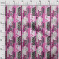 thumbnail image 3 of oneOone Cotton Poplin Twill Fuschia Pink Fabric Floral Craft Projects Decor Fabric Printed By The Yard 56 Inch Wide, 3 of 5