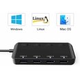 thumbnail image 4 of 4 Port Usb 3.0 Hub, Active Usb Hub Distributor, Data Hub 5gbps With Individual Power Switches And Leds, 4 of 7