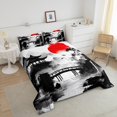 thumbnail image 4 of Erosebridal Chinese Ink Bedding Sets Full with Comforter, Mountain Tree Duvet Insert, Lake House Decor, Breathable 3pcs, 4 of 7