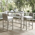 thumbnail image 4 of Modway Tabouret de Bar de Mobilier de Patio Extérieur en Osier à 4 Conduits, Gris Pâle, 4 of 6