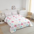 thumbnail image 3 of Erosebridal Magic Unicorn Stars Bedding Full Comforter Set for Girls, Princess Castle Down Comforter, Reversible 3 Pieces, 3 of 7