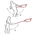 thumbnail image 2 of Safety Throw Bags Rescue Kayaking Reflective Throw Boat Safety Reflective Line Rope Lightweight 21 Meters Reflective Rope Red Black Bag, 2 of 9