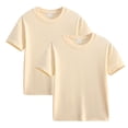 thumbnail image 2 of Plebaso Lot de 2 T-Shirts pour Enfants en Coton à Manches Courtes T-Shirts Basiques Décontractés à Col Rond T-Shirts Unis pour Garçons Filles, 2 of 6