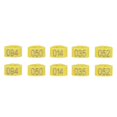 thumbnail image 2 of 100Pcs Bird Foot Rings Bands 10mm 001-100 Numbered Pigeons Identify Clip Poultry SupplyYellow, 2 of 13