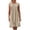 22-khaki summer dresses for women, variant on UPPADA Midi Dress for Women Cotton Linen Comfy Shirt Dress Casual Crewneck Short Sleeve Sundress Summer Loose Fit Boho Dress,Cute Dress Black,S