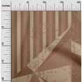 thumbnail image 2 of oneOone Cotton Silk Brown Fabric Geometric Diamond With Stripes Fabric For Sewing Printed Craft Fabric By The Yard 42 Inch Wide, 2 of 4