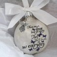 thumbnail image 2 of Christmas Ornament Handmade Butterfly Printed Attractive Decorative Commemorate Festive Embellishment Accessory Christmas Name Feather Memory Bauble for Holiday, 2 of 11