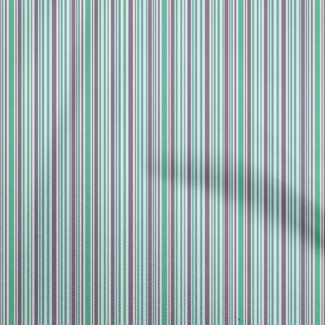 oneOone Viscose Chiffon Sea Green Fabric Stripes Craft Projects Decor Fabric Printed By The Yard 42 Inch Wide