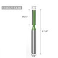 thumbnail image 1 of 1-7pc 1/4" Shank Single Double Flute Straight Router Bit Milling Cutter for Wood, 1 of 6
