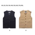 thumbnail image 4 of Youkk Classic And Versatile Dad Wear Waistcoat With Multiple Pockets Multi-pockets khaki 5XL 1Set, 4 of 6