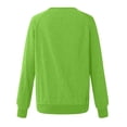 thumbnail image 4 of Chandail de Noël Abordable Corashan Chandail de Noël Laid Blouses à Manches Longues pour Femmes Décontracté Col Rond Chemise Blouse Imprimée Hauts Coupe Ample Automne Vert, 3TG, 4 of 4