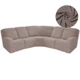thumbnail image 1 of CHOK 2024 5 Seat Corner Sofa Cover Sectional Recliner Corner Sofa Protector for Livingroom Deep Blue, 1 of 10
