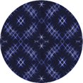 thumbnail image 1 of Ahgly Company Tapis Rond Lavable en Machine Intérieur Transitionnel Violet Pervenche Profond, 5 Pieds Rond, 1 of 7