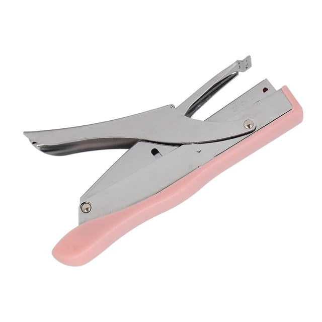 Petite Agrafeuse, Agrafeuse Compacte Portable Pratique à Main pour Bureau Bleu, Rose