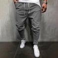 thumbnail image 2 of Mens Summer New Style Fashion Overalls Casual Pure Colour Comfortable Eight-Color Pants, 2 of 6
