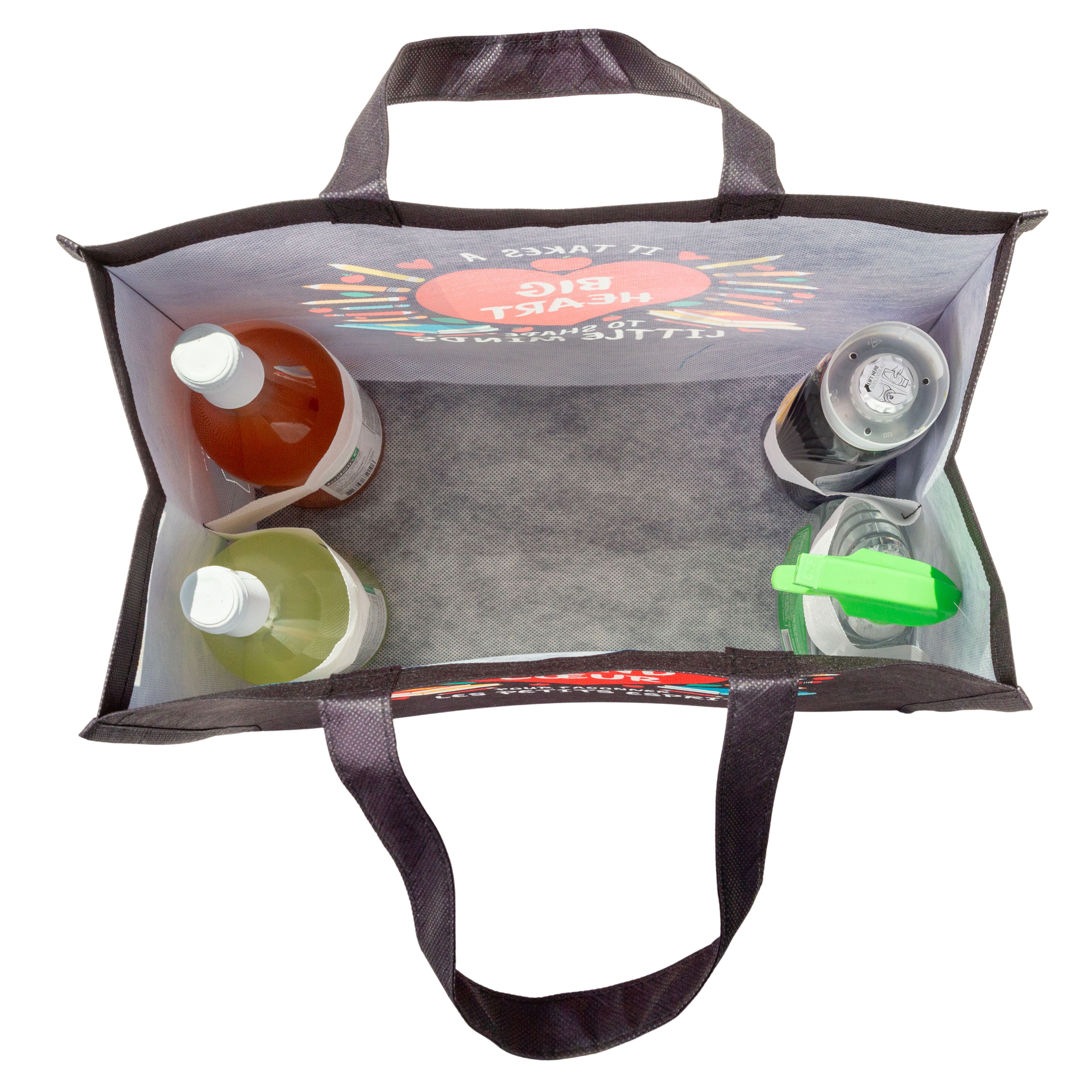 Sac d’épicerie réutilisable avec porte-bouteille, Sac réutilisable pour les courses, Sac de Courses Polyvalent Design pour enseignant