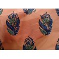 thumbnail image 4 of oneOone Cotton Silk Fabric Leaves & Floral Block Print Fabric BTY 42 Inch Wide, 4 of 5