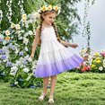 thumbnail image 1 of LOVZFMLL Robe d'Été Bohème à Bretelles pour Fillette, Décontractée, Sans Manches, à Étages, Style Camisole, pour 4-14 Ans, 1 of 7