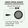 thumbnail image 4 of Achtek 10" Duct opening Solid Cast Aluminum Round Grille ( 12" Round Overall) | Powder Coated BLACK- With Holes For Wall / Ceiling, 4 of 9