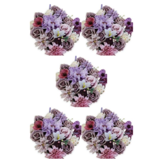 Youkk Transform Space Elegant Artificial Flower Arrangements Wide Application purple LH001 5Set