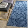 thumbnail image 4 of Safavieh Tapis Rétro Rond de 6 Pieds Tissé Mécaniquement en Bleu et Bleu Foncé, 4 of 10