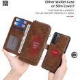 thumbnail image 2 of Étui Portefeuille Compatible Galaxy S10, Portefeuille à Rabat Magnétique Détachable 2-en-1 en Cuir, Porte-Cartes (avec 13 Fentes pour Cartes), Support, Portefeuille Multifonction à Bandoulière, Étui de Téléphone, 2 of 8