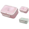 thumbnail image 3 of Double Rectangle Cover Lunchbox Microwave lunchbox Fitness Oven Student Adult High Capacity Compartment Bento Box, 3 of 6
