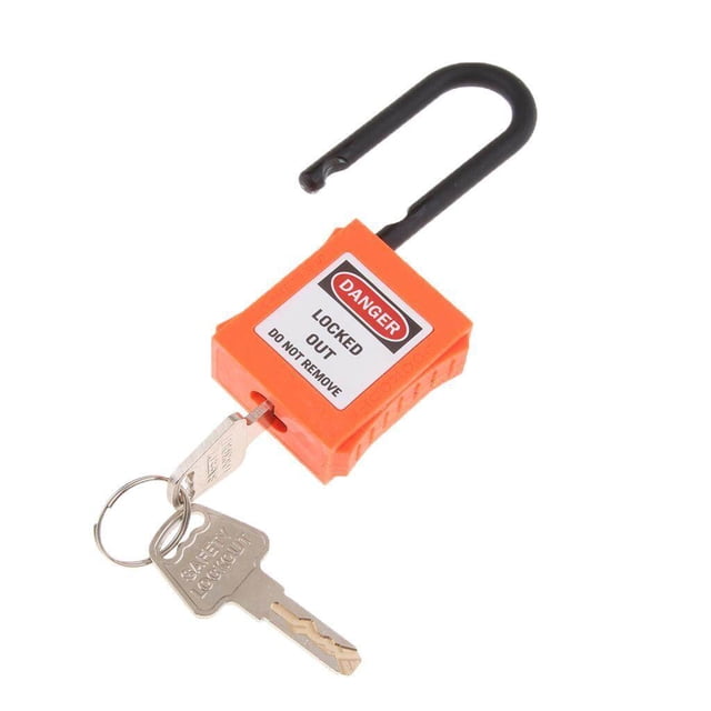 PL38-KD 38 mm PVC Curved Safety Lockout Padlock Safety Lock Orange